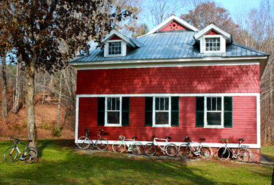 Bikes and Red Barn